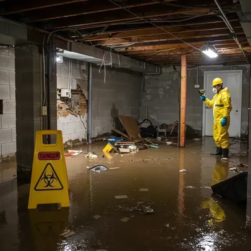 Flooded Basement Electrical Hazard in Boyle County, KY Property