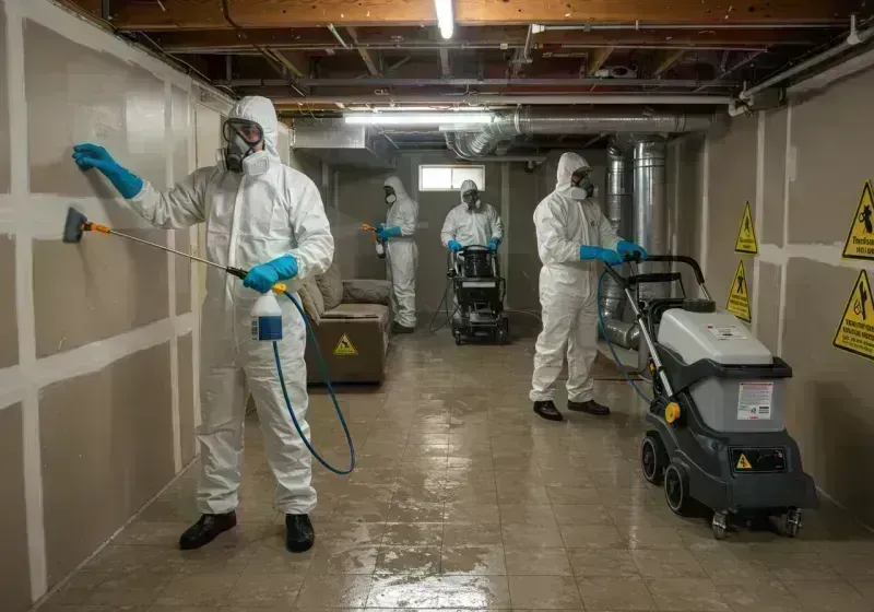 Basement Moisture Removal and Structural Drying process in Boyle County, KY